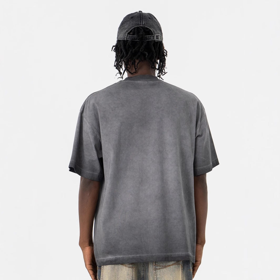 Mens Gradient Crew-Neck Short-Sleeve T-Shirt