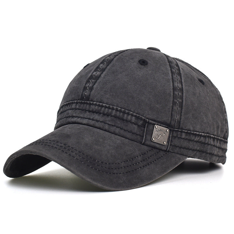 Washed Cotton Retro Soft-top Baseball Cap Trendy Brand