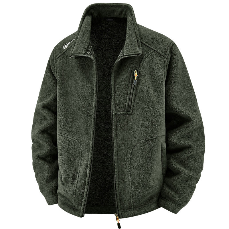 Men's Warm With Velvet Padded Jacket Loose Casual Jacket