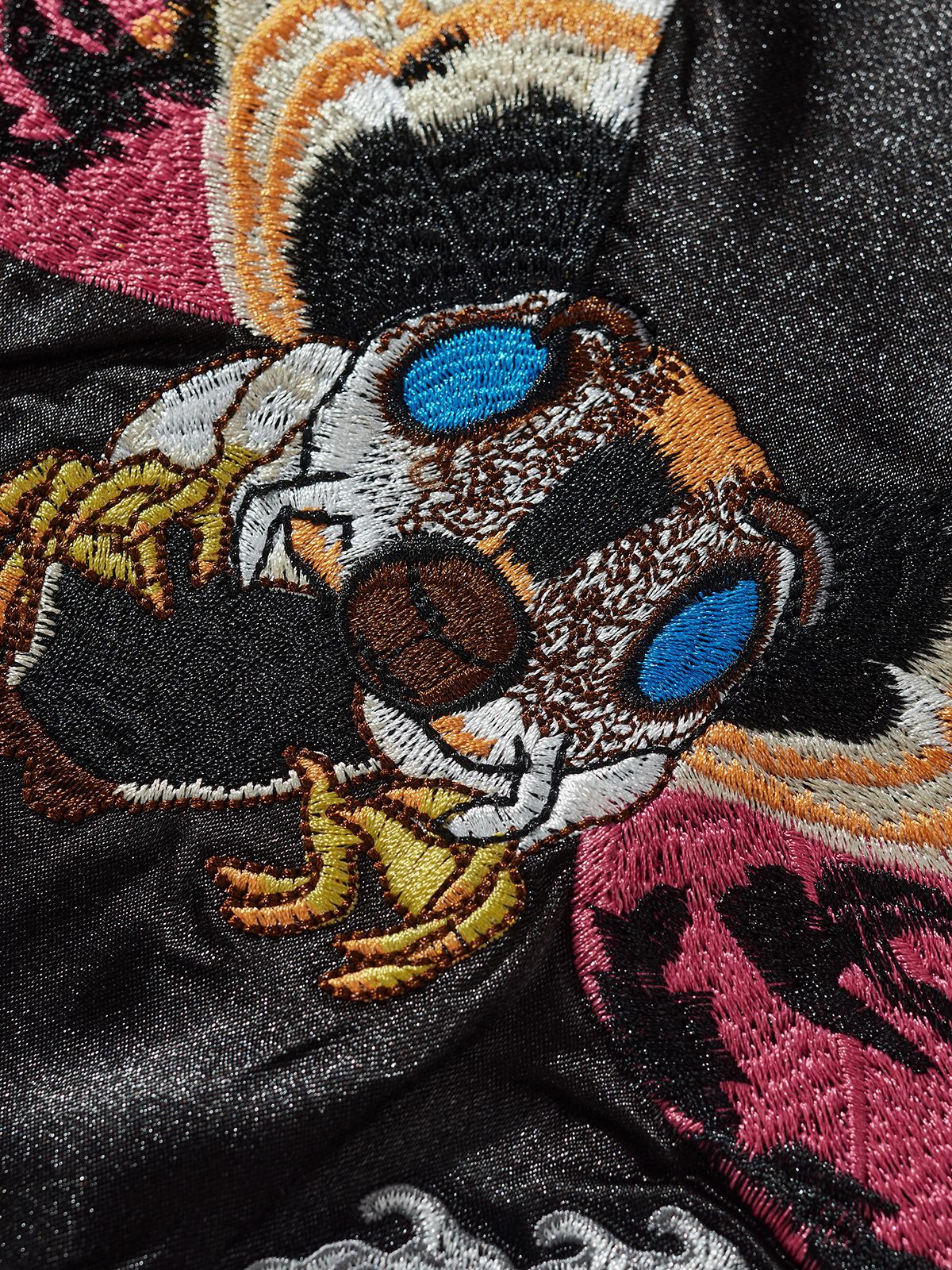 Heavy Duty Embroidered Dragon Mens Casual Streetwear Baseball Jacket