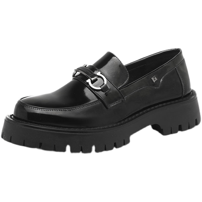 Black Hairstylist Korean Style British Casual Slip-On Shoes