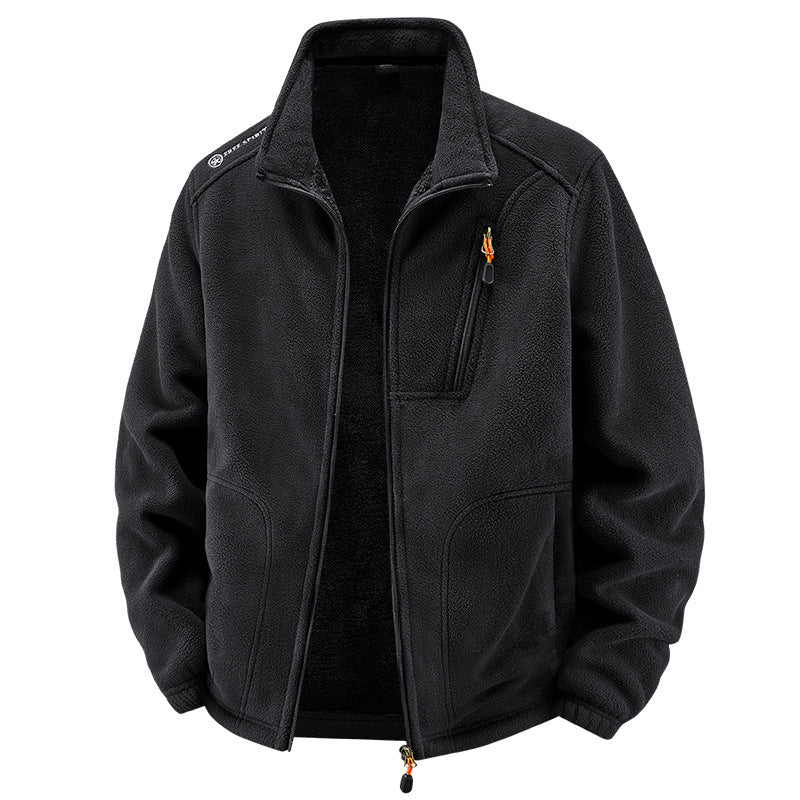 Men's Warm With Velvet Padded Jacket Loose Casual Jacket