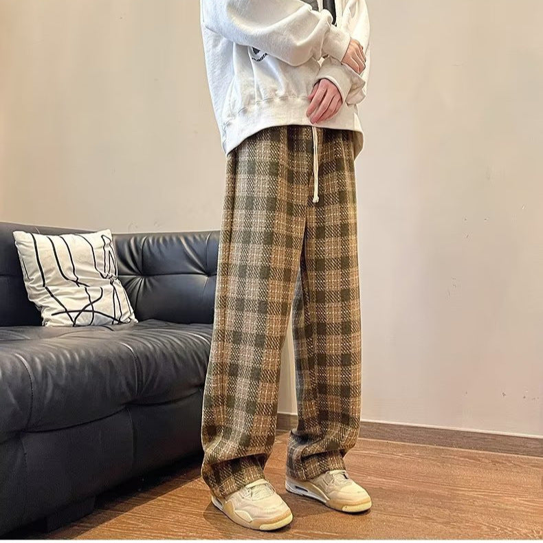 Mens Relaxed Straightleg Drapey Casual Pants