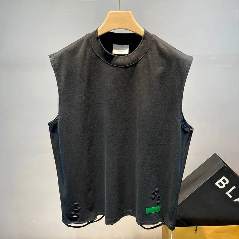 Ripped Vintage Vest For Men Casual Sleeveless All-Match Style