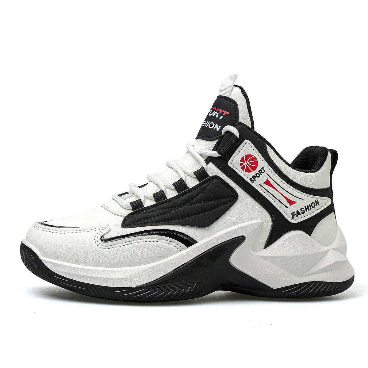 Waterproof High-top Soft Leather Basketball Shoes