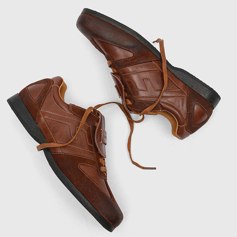 Mens Ultra-minimalist Boxing Shoes And Trendy English Derby Shoes