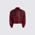 High Street Metallic Tack Decorative Pu Leather Coat