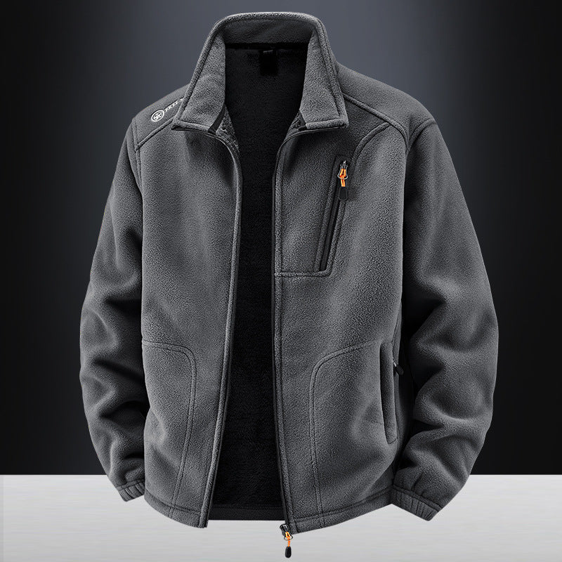 Men's Warm With Velvet Padded Jacket Loose Casual Jacket