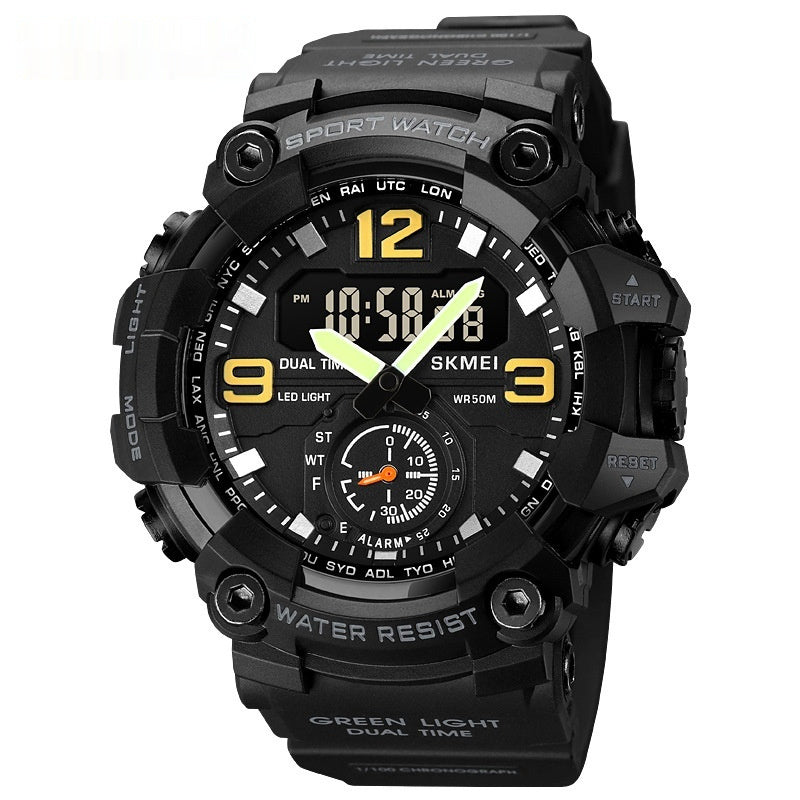 Multifunctional Dual-Movement Sports Electronic Watch For Men