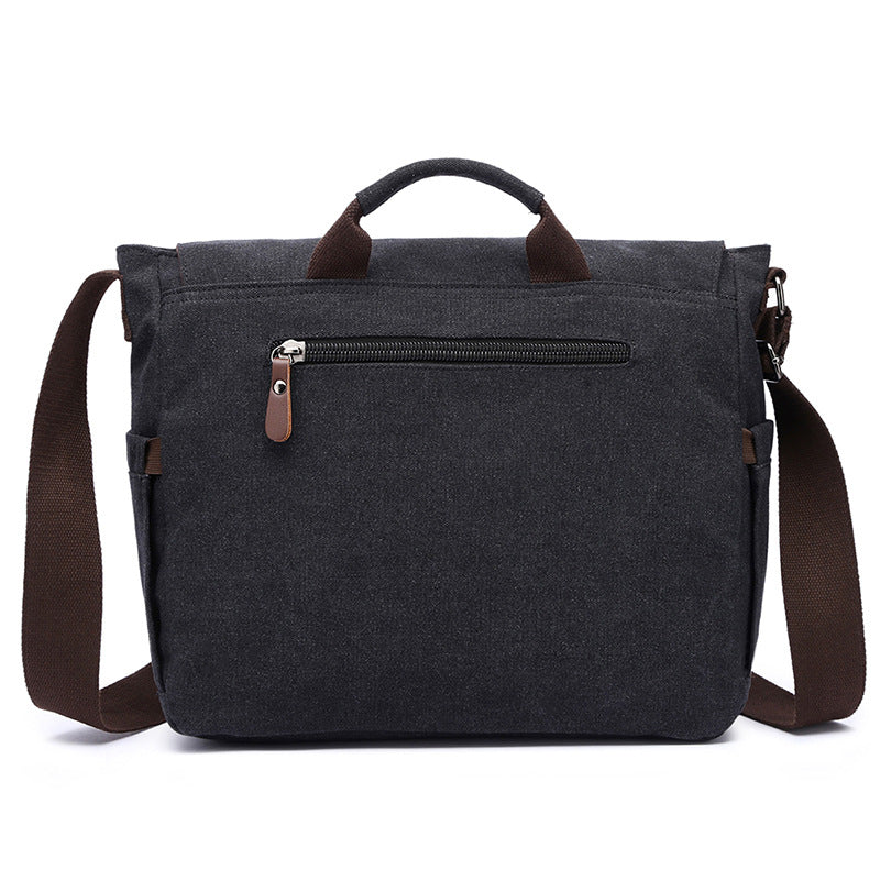 Men's Business Crossbody Canvas Portable Briefcase