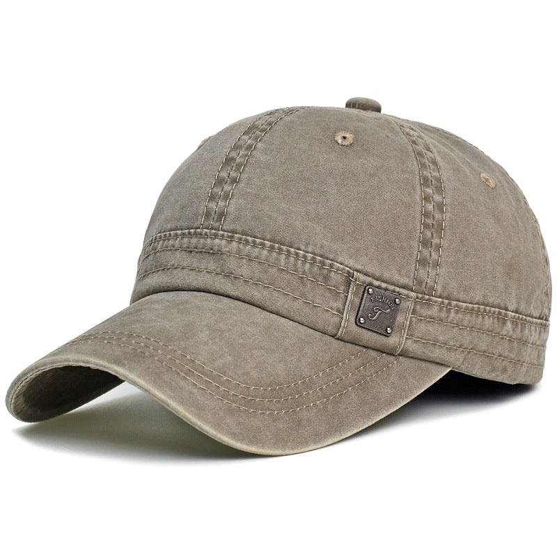Washed Cotton Retro Soft-top Baseball Cap Trendy Brand