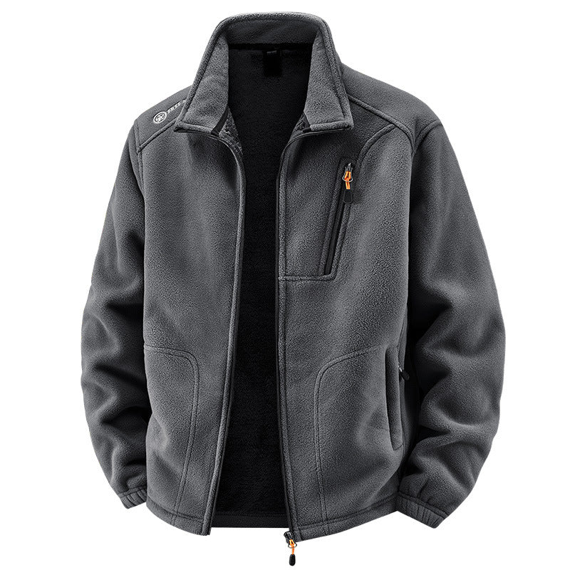 Men's Warm With Velvet Padded Jacket Loose Casual Jacket