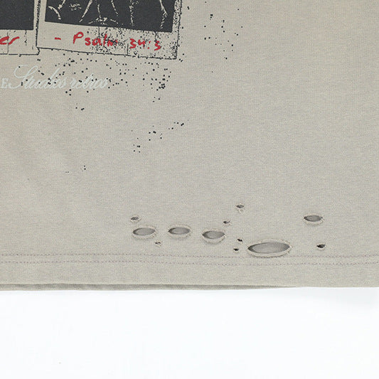 Retro Camouflage Faux Two-piece Long Sleeve T-shirt Top