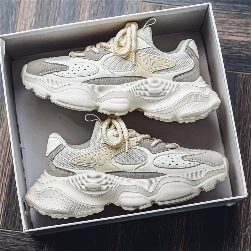 Chunky Soled Dad Sneakers With A Mesh Upper For A Casual Sporty Look