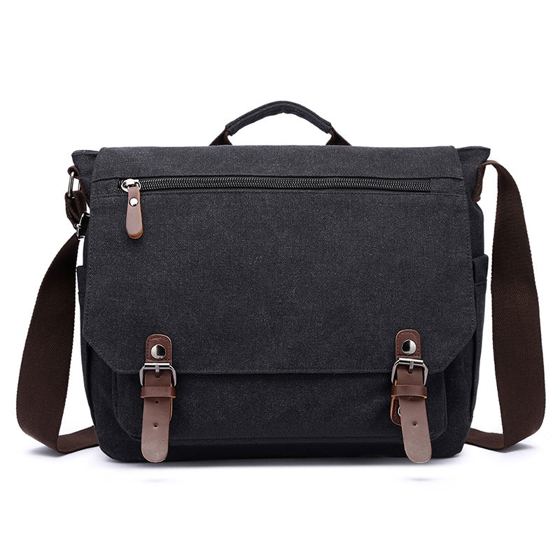 Men's Business Crossbody Canvas Portable Briefcase