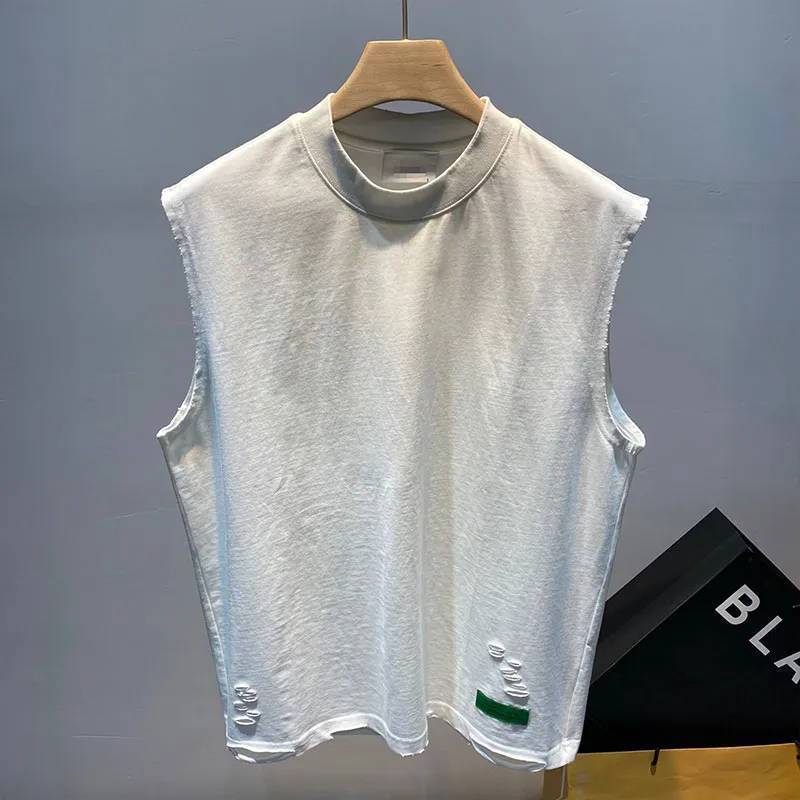 Ripped Vintage Vest For Men Casual Sleeveless All-Match Style