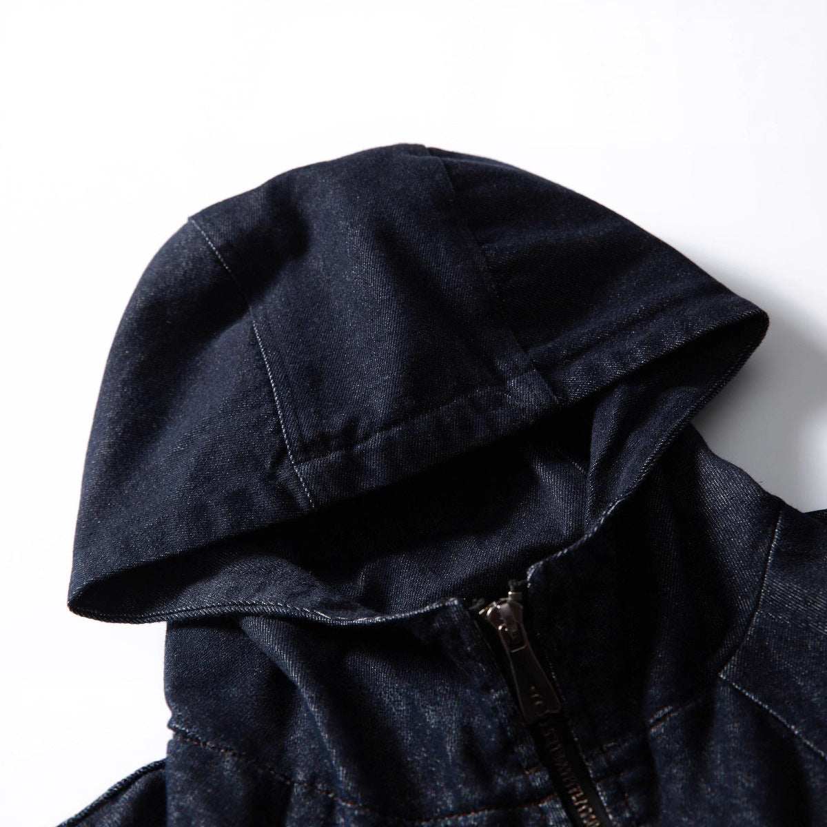 Autumn Leisure Zipper Hooded Denim Jacket Men's And Women's Retro Casual Loose All-matching Washed Jacket