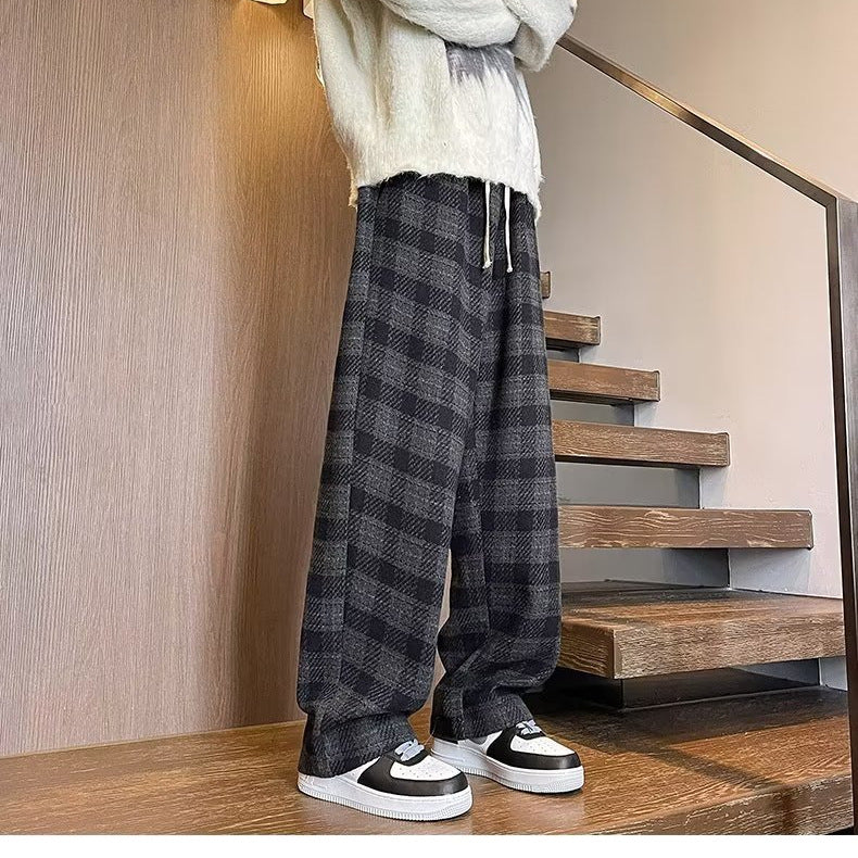 Mens Relaxed Straightleg Drapey Casual Pants