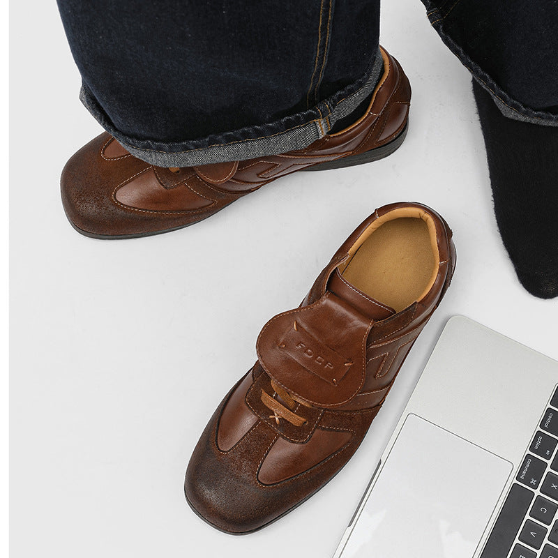 Mens Ultra-minimalist Boxing Shoes And Trendy English Derby Shoes