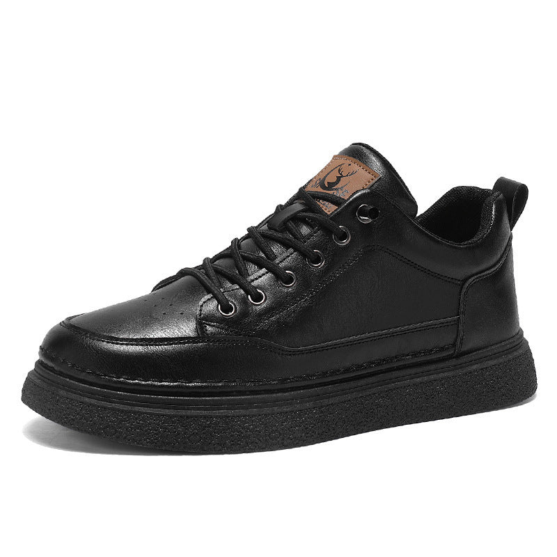 Water-resistant Non-slip Black Casual Business Sneakers
