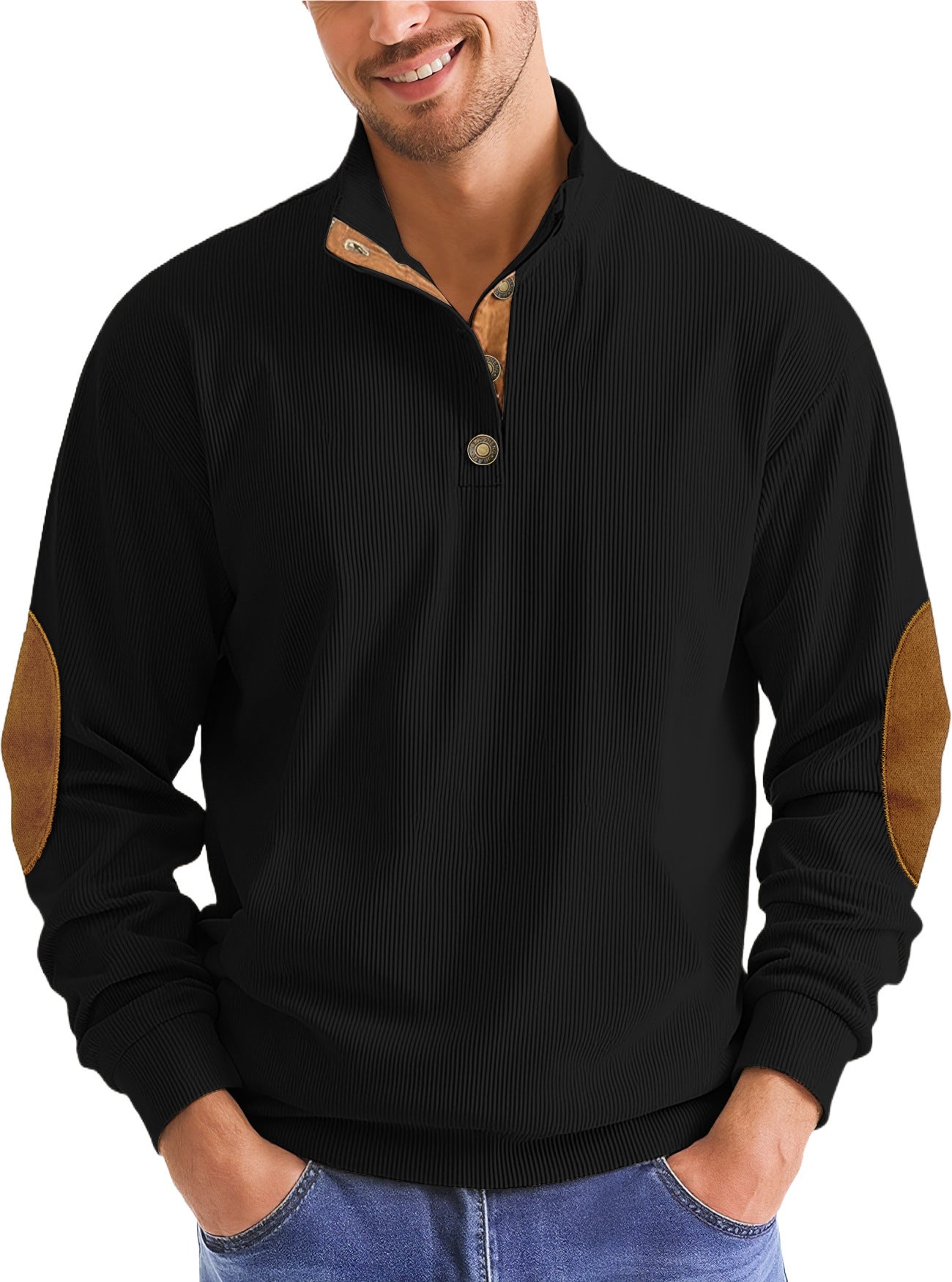 Autumn And Winter Outdoor Casual Stand-up Collar Long-sleeved Pullover Men's New Style