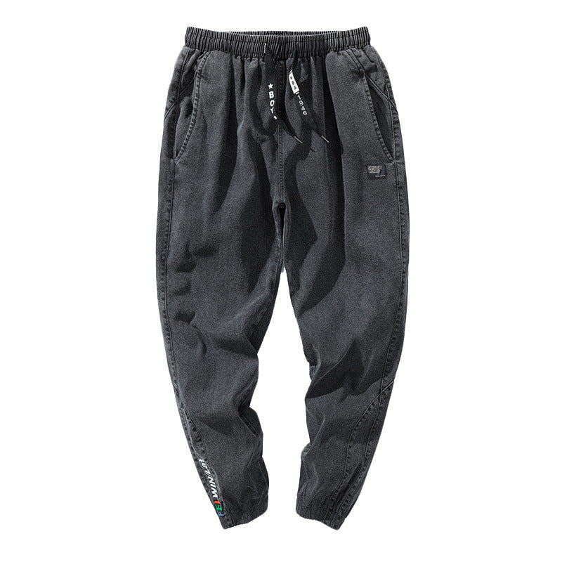 Korean-style Mens Casual Loose-fit Athletic Cargo Pants