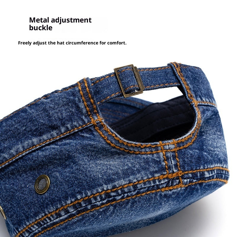 Flat-top Cap Men's Big Head Circumference Fashion Peaked Cap