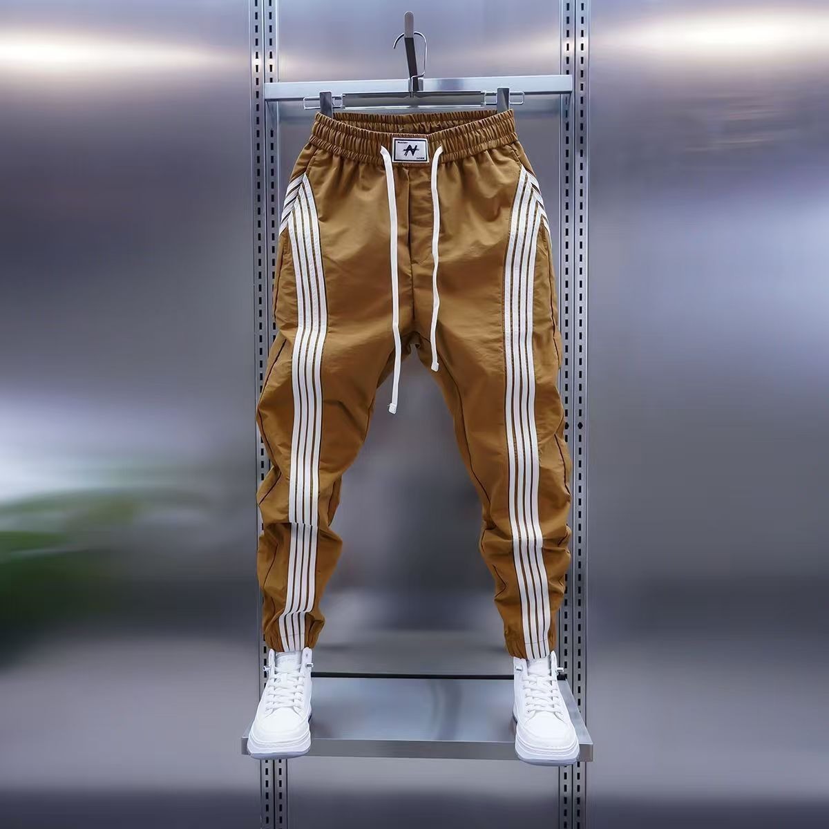 Mens Striped Jogger Casual Pants