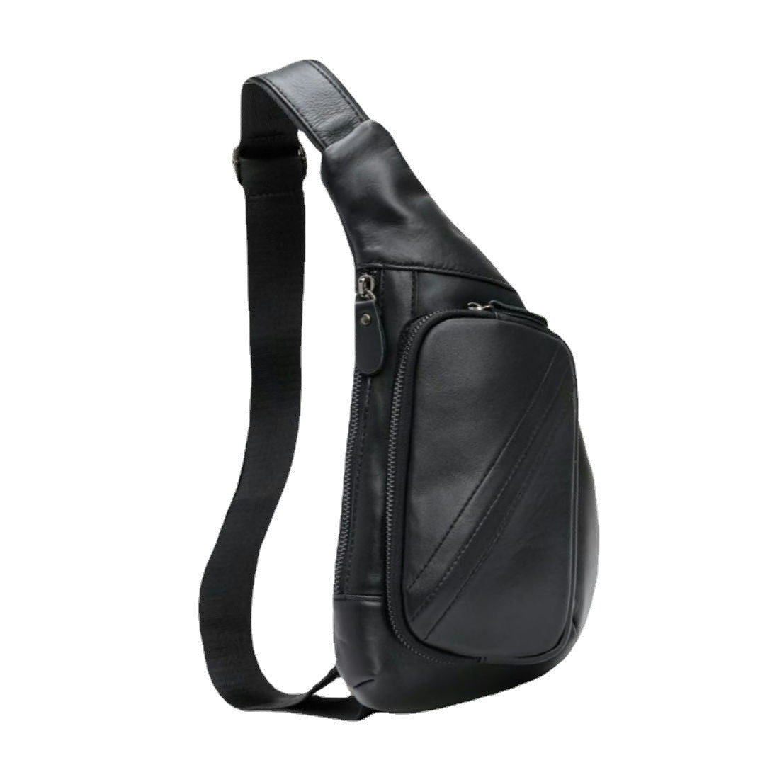 Casual Cowhide Crossbody Genuine Leather Chest Bag For Men