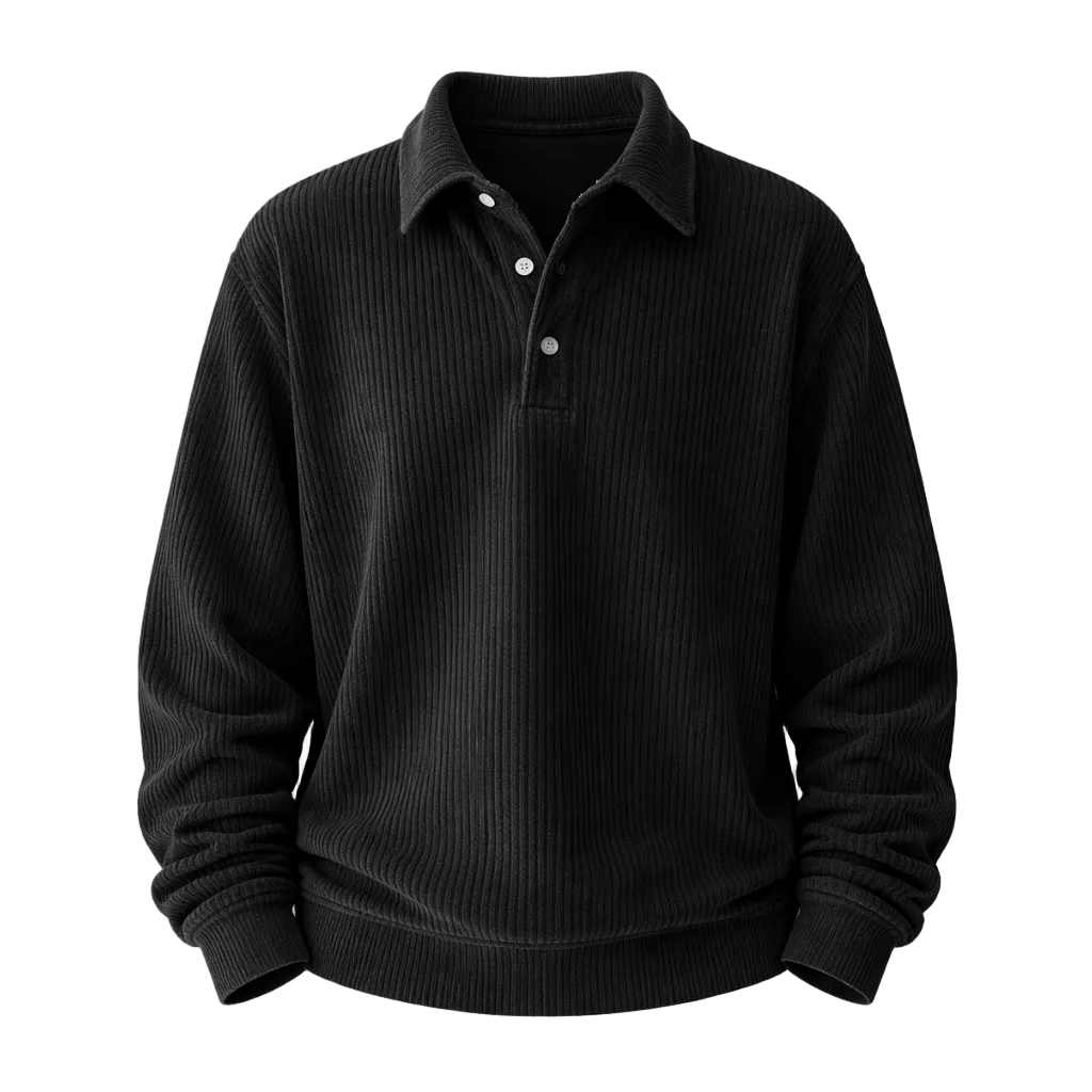 New Solid-color Slightly Mature Casual Corduroy Striped Vintage Top