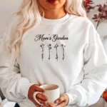 Personalized Birth Flower Mom Sweatshirt or Hoodie - Embroidered - Image 2