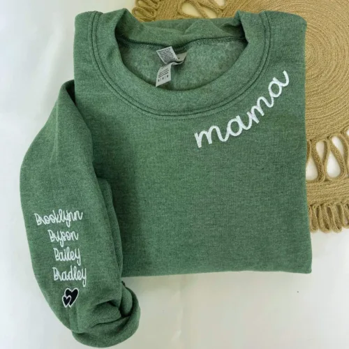 Personalized Gifts for Mama with Embroidered Sweatshirt or Hoodie - Image 2