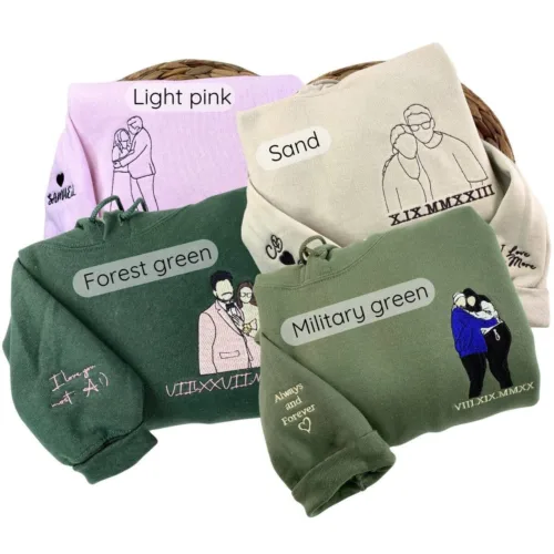 Matching Sweatshirt for Couples Custom Embroidered Sweaters - Image 11