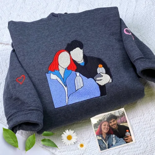 Matching Sweatshirt for Couples Custom Embroidered Sweaters - Image 7