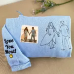 Matching Sweatshirt for Couples Custom Embroidered Sweaters - Image 5