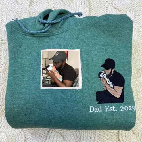 Father and Son Sweatshirt, Hoodie, Personalized Fathers Day Gifts from Portrait Photo Sweatshirt, Unique Gifts for Dad - Image 15