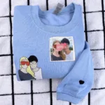 Personalized Best Friend Sweatshirt, Custom Embroidered Portrait Photo Sweatshirt - Image 10