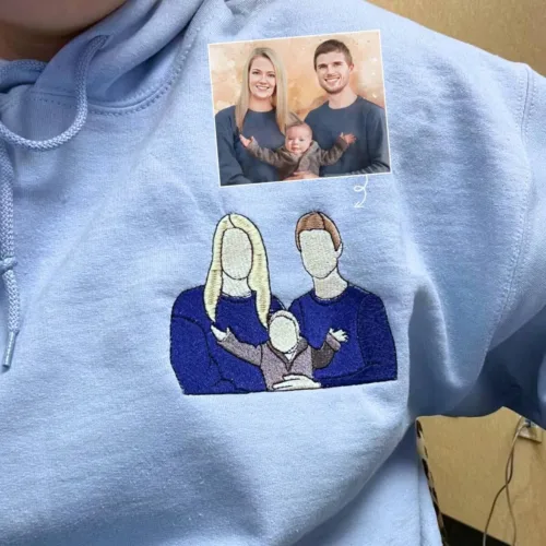 Personalized Mom Photo Sweatshirt or Hoodie - Embroidered - Image 7