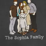 Custom Photo Family Portrait Embroidered Sweatshirt - Image 2