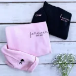 Matching Forever Love Hoodies or Sweatshirts, Custom Embroidered Gift for Couple - Image 5