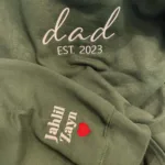 Personalized Father's Day Hoodies or Sweatshirt with Embroidered Est - Image 5