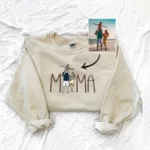 Mom Portrait Sweatshirt or Hoodie from Embroidered Photo