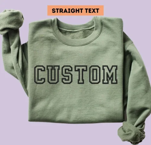 Custom Text Embroidery Hoodie, Custom Embroidered Varsity Sweatshirt - Image 5