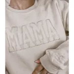 Custom Mama Neutral Varsity Sweatshirt or Hoodie