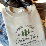 Christmas Tree Farm Emrbroidered Crewneck, Christmas Sweatshirt - Image 4