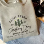 Christmas Tree Farm Emrbroidered Crewneck, Christmas Sweatshirt - Image 3