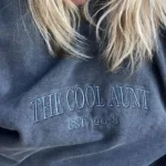 Auntie Sweatshirt - Cool Aunt Club Embroidered Sweatshirt - Image 3