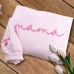 Custom Embroidered Mama Sweatshirt With Names - Image 2