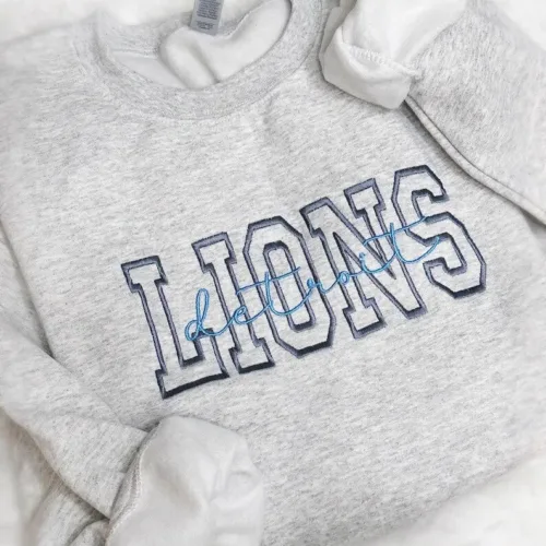 Football Crewneck, Embroidery Football Crewneck, Football Season Crew
