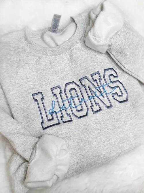 Football Crewneck, Embroidery Football Crewneck, Football Season Crew